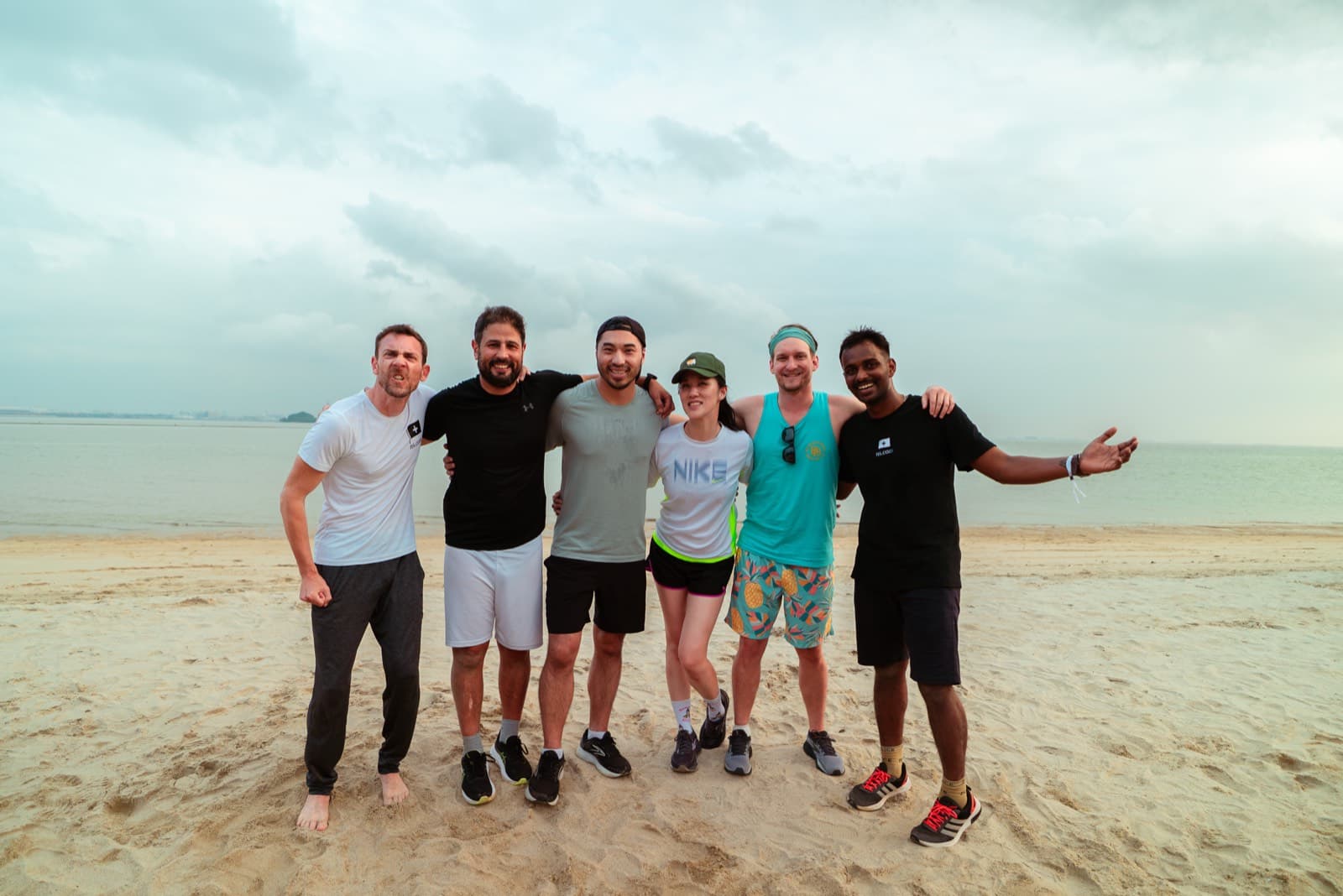 Team on the beach